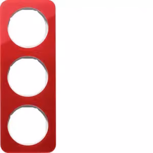 Berker 10132349 Cornice rosso trasparente/bianco polare lucido Berker R.1