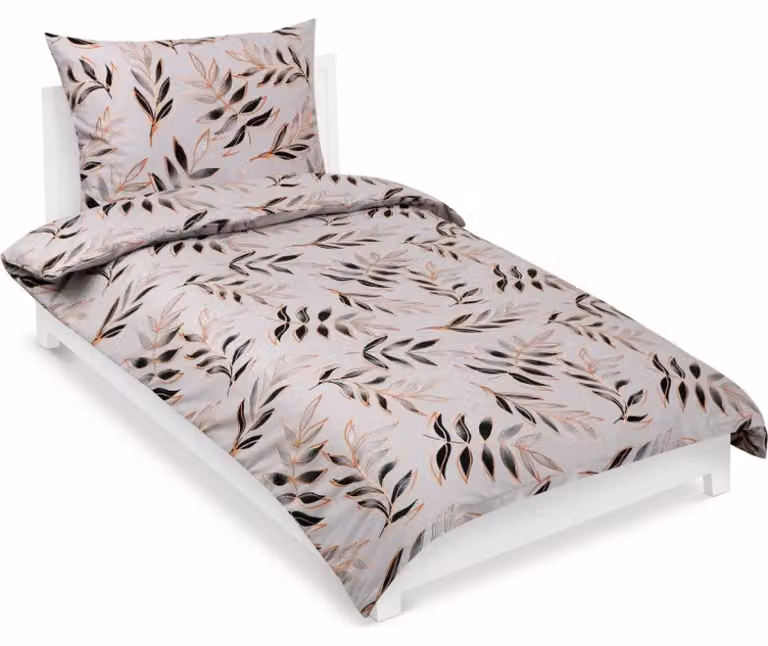 Set di lenzuola in cotone con taschino angolare, dimensioni 140x200 cm. Disponibile nelle dimensioni 70x90 cm nei colori grigio e nero