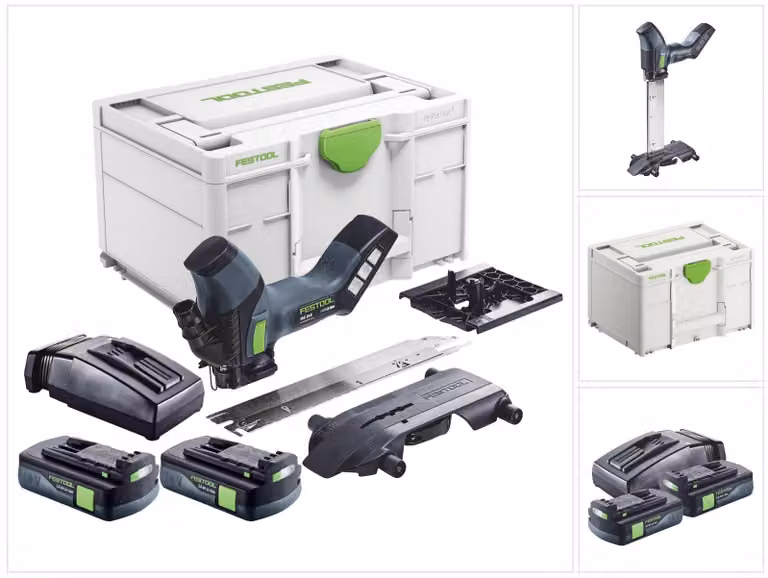 Festool ISC 240 EB-Basic a batteria 18 V 240 mm + 2x batteria 3,0 Ah + caricabatterie + systainer