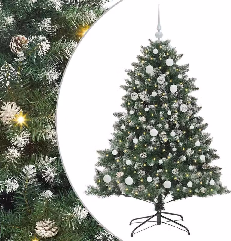Albero di Natale artificiale con 150 LED Verde 150 cm