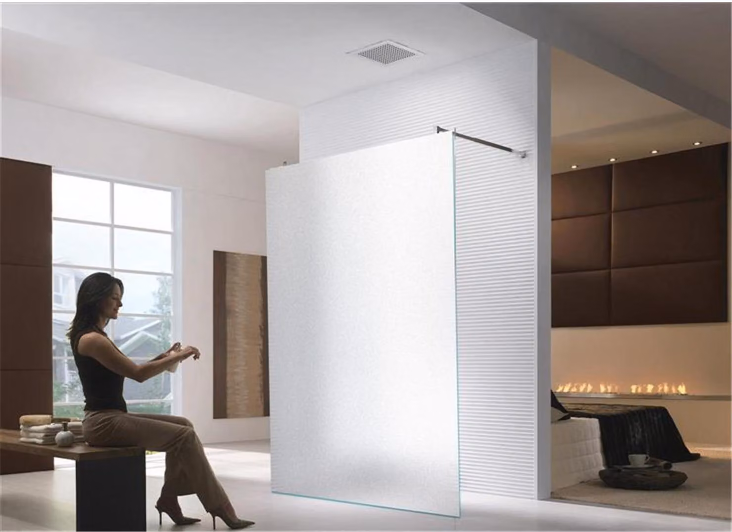 Glaszentrum Hagen "LoLa" 158x200cm 10mm lana? schermo doccia verticale - finitura satinata