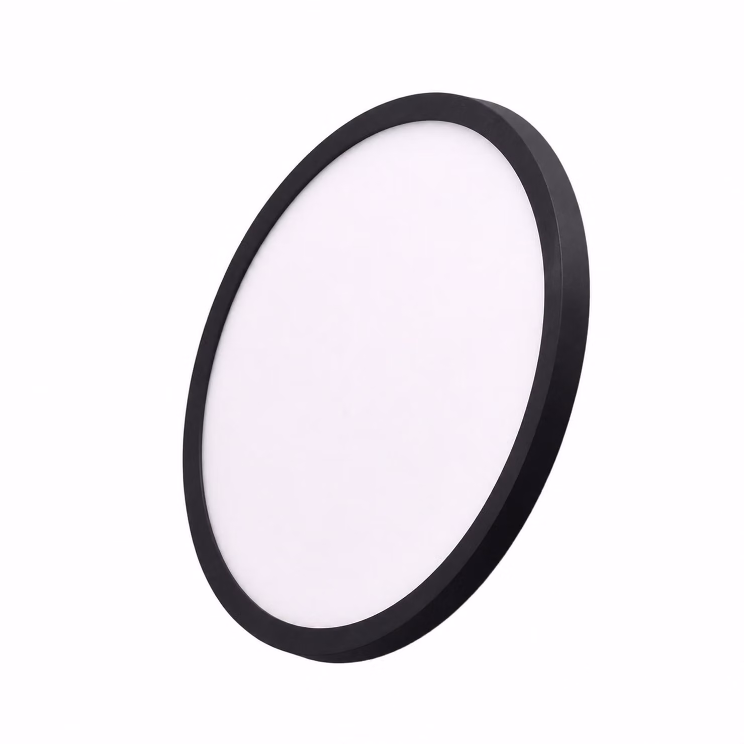 Plafoniera LED rotonda Ø300 mm 24W IP44 da incasso/incasso nera, CCT 3000K-4000K-6000K, taglio regolabile Ø65-270 mm, design ultrasottile 17 mm.