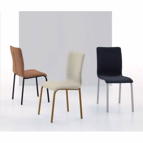 Sedia Glamour New moderna in metallo ed ecopelle Target Point