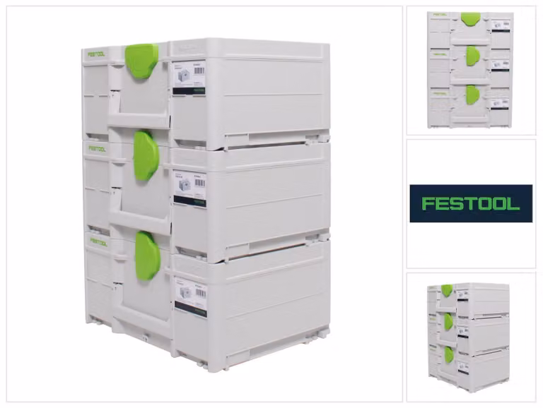 Festool Systainer Set 3x SYS3 M 187 ( 3x 204842 ) 15,9 litri 396x296x187mm Valigia portautensili collegabile
