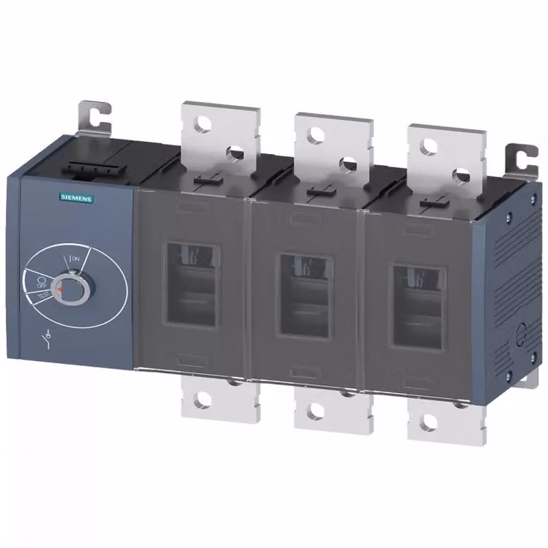 Sezionatore Siemens 2000 A, serie 5, a 3 poli, azionamento laterale a sinistra, unità base 3KD56340RE100