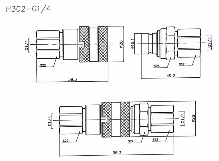 Frizione a secco con attacco BSP 1/4"
