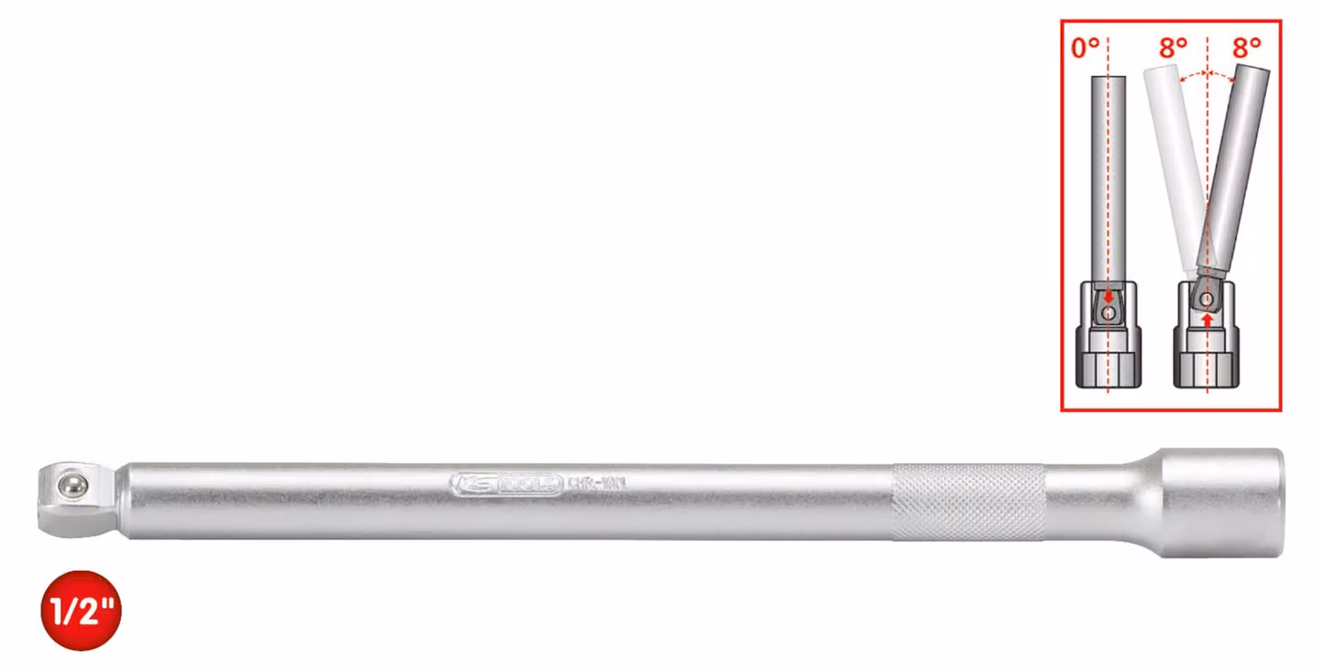 KS TOOLS 1/2" estensione inclinabile 180 mm - 911.1318