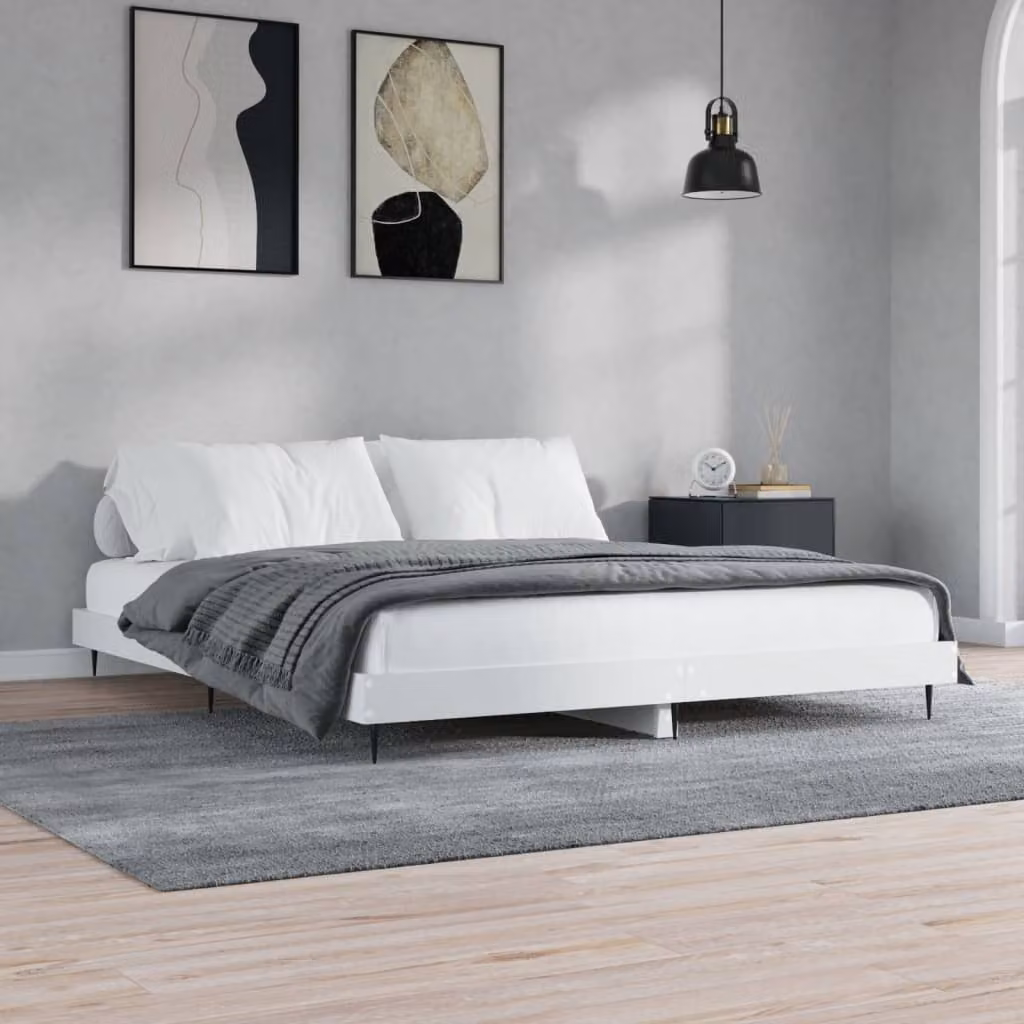 Giroletto vidaXL Bianco in Legno e Metallo L/P: 150 x 200 cm