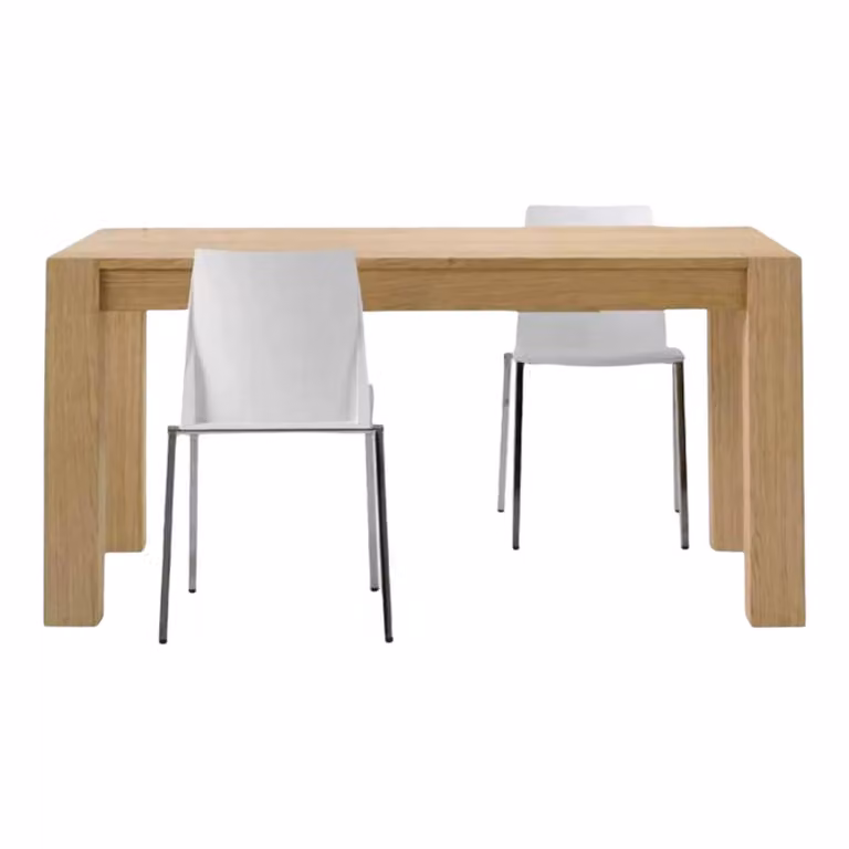 Tavolo rettangolare allungabile in legno di rovere naturale beige Mobili 2G L: 140-220 cm, P: 90 cm, H: 78 cm