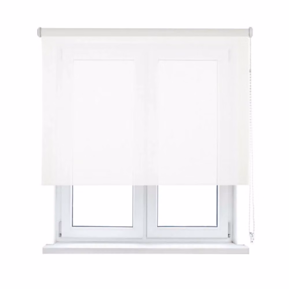Tenda a rullo screen VIEWTEX bianco perla con grado di apertura 10%, L: 150 cm, H: 250 cm – 2