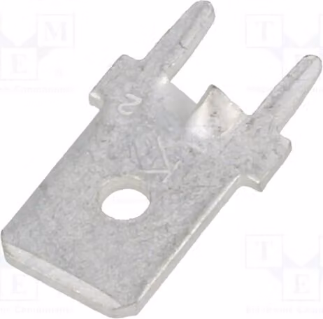 5x Connettore: piatto, maschio, 0,8 mm, tecnologia a foro passante (THT), 6,4 mm, ottone, stagnato, 1287-ST - connettore a saldare