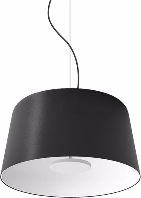 Lampada a sospensione LED Linea Light Delfi in metallo nera con design moderno e forma rotonda
