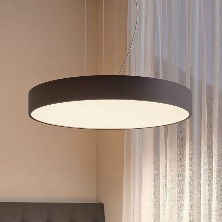 Arcchio Noabelle LED a sospensione, nero, 80 cm Arcchio, dimmerabile, Nero, Cucina, Metallo, Moderno
