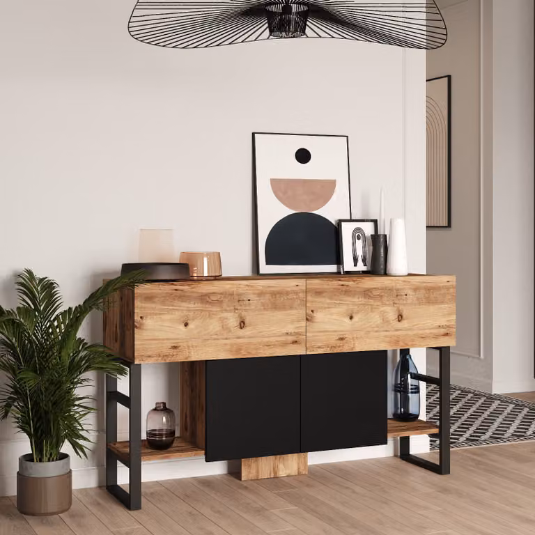 Skye Decor, ML25- ML25 LCS, pino atlantico, cassettiera, 83,6x138,8x43,3 cm, 100% pannello di particelle rivestito in melamina
