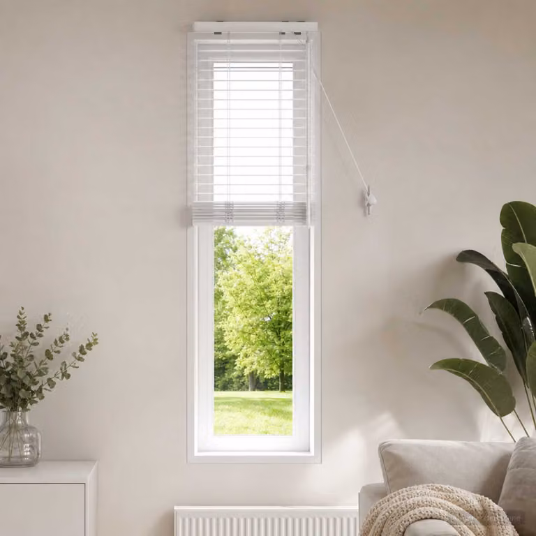 Tenda Veneziana vidaXL Bianco, L: 40 cm, H: 160 cm, Larghezza delle lamelle: 35 mm