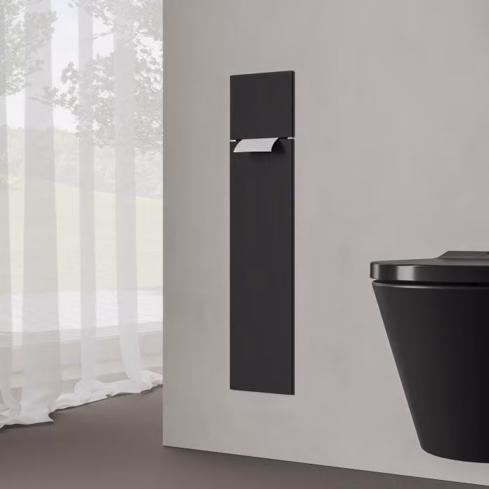 Kronenbach, modulo WC a incasso, 73 cm, con pannello frontale in vetro, apertura a sinistra