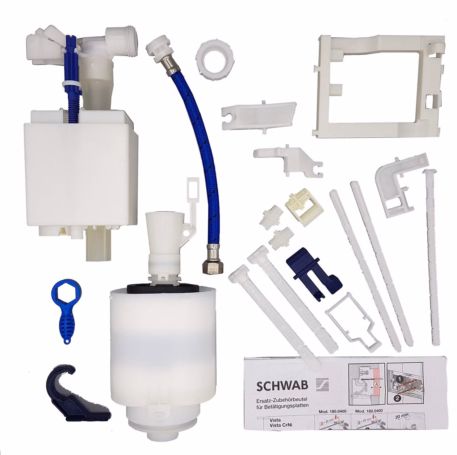 Kit di ricambio per lavelli da incasso modello 187.1200, comprendente valvola di riempimento, valvola di scarico e guarnizioni