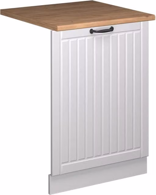 Pannello frontale per lavastoviglie Vicco Fame-Line Bianco rustico/Bianco, Larghezza: 60 cm