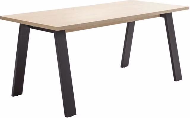 Scrivania rovere chiaro gambe nere