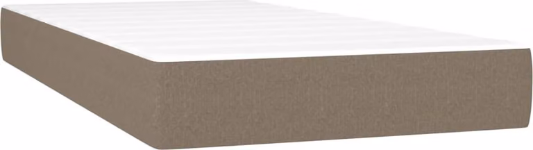 Materasso a Molle Insacchettate Rigidità Media Grigio Tortora 90x190x20 cm in Tessuto