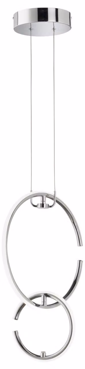 Lampada a sospensione a LED, 2 luci, anelli, bianco neutro, H 230 cm