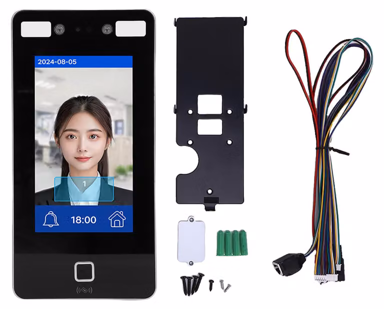 Dispositivo per il controllo degli accessi e la registrazione delle presenze, luce visibile, riconoscimento facciale dinamico, impronta digitale, password, tessera identificativa