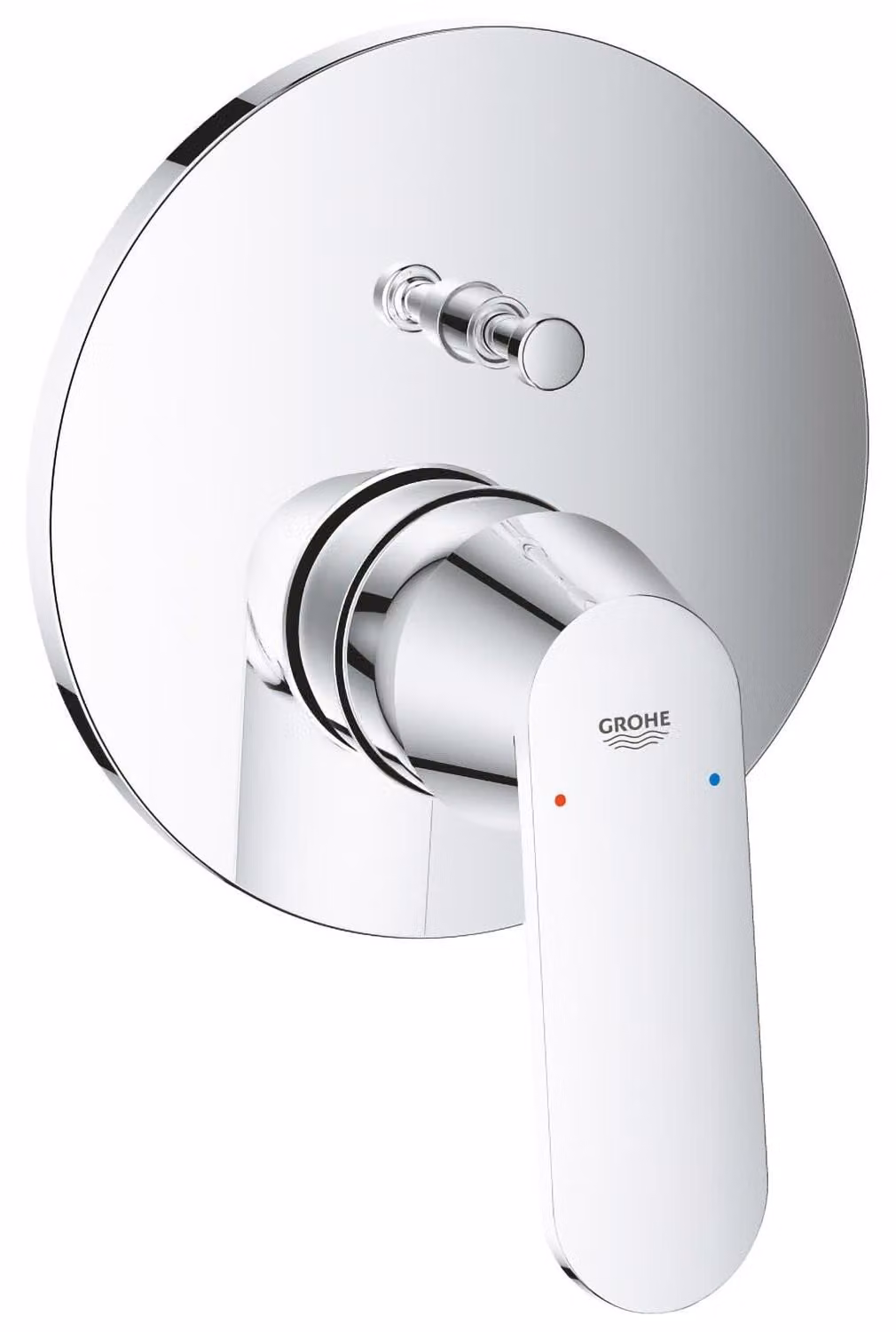 Miscelatore monocomando per bagno, con deviatore a due vie, finitura cromata, peso: 1,79 kg