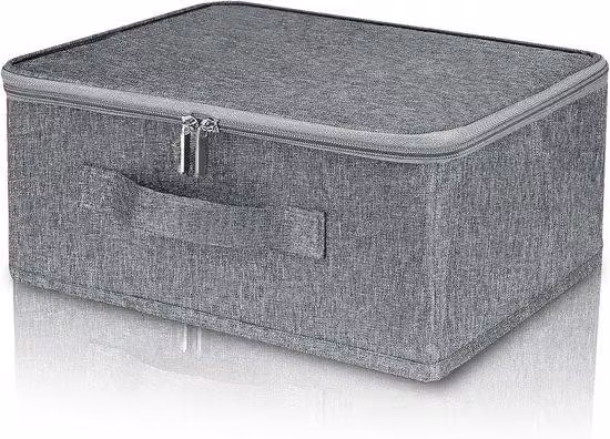 Cassa da trasporto pieghevole - Ideale per ripostigli - 2 pezzi - Grigio - 30 x 20 x 14 cm