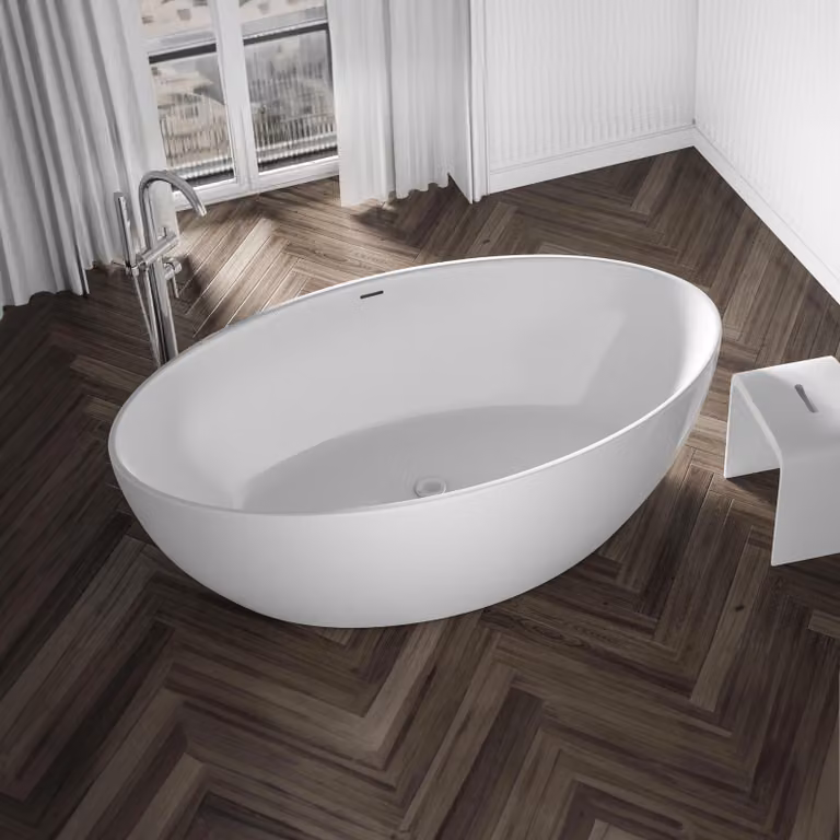 Vasca da bagno freestanding DESTINO - Acrilico - Bianco, lucido - 175 x 100 x 58 cm
