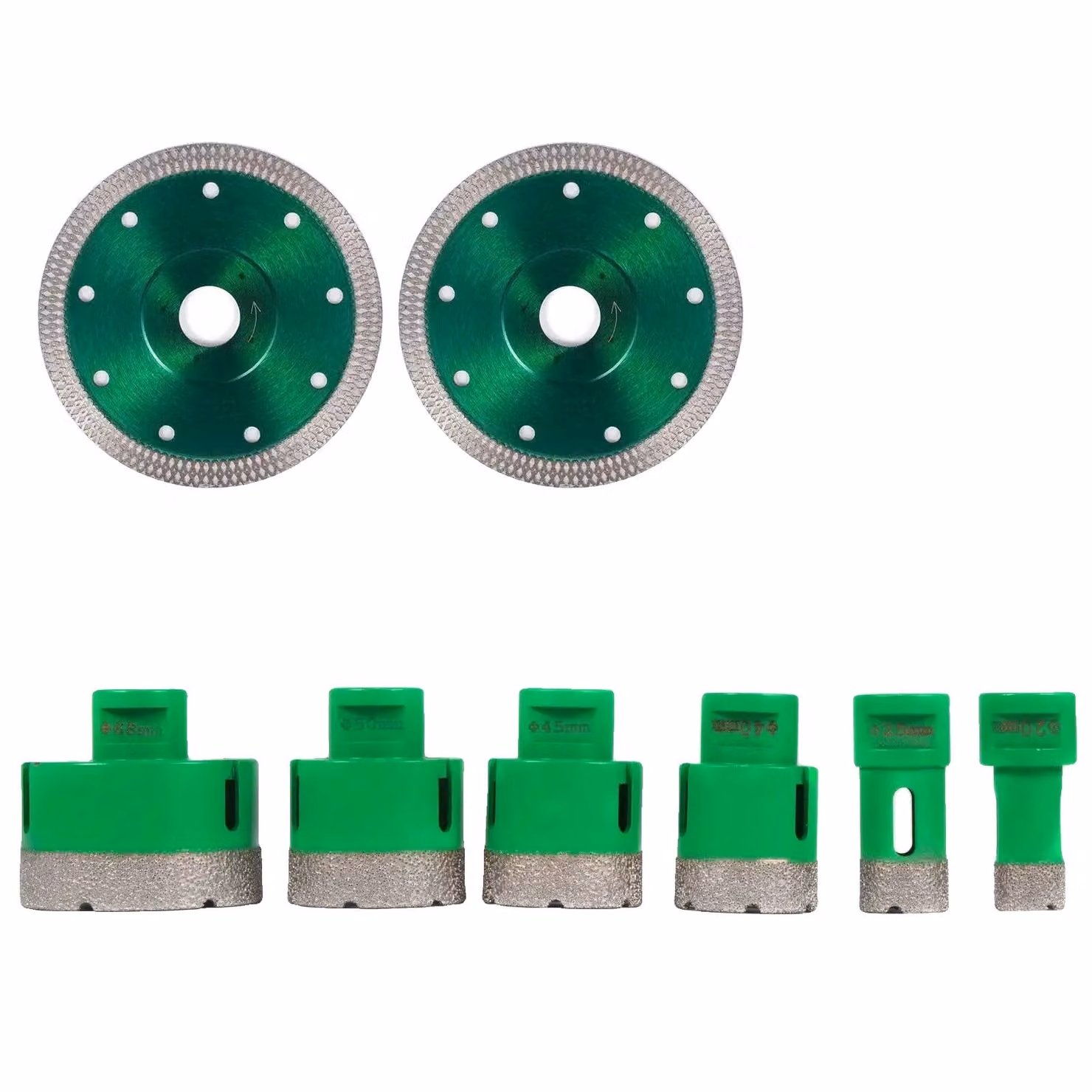 Set di punte diamantate, foratura altamente efficiente, tecnologia di saldatura a vuoto, 20-68 mm Con lama