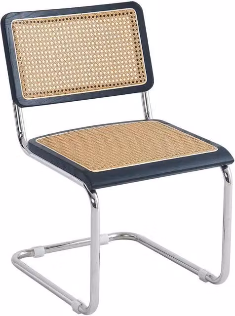 Sedia Webster Casa Thai S.L. in rattan e metallo nero per ufficio o cucina