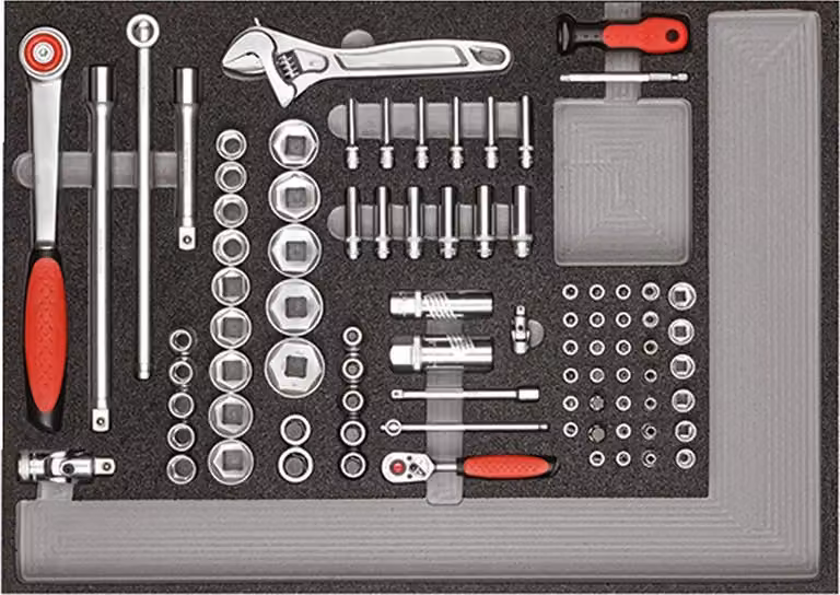 GEDORE rosso R21010004 Set di utensili 3x moduli CT 129 pezzi, 3301679