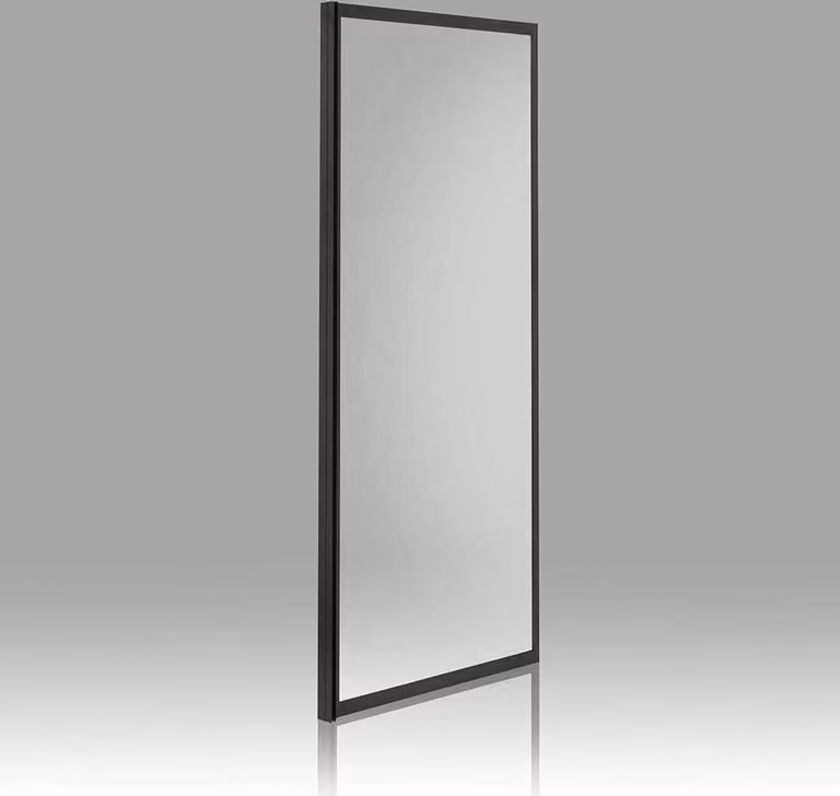 Parete fissa l: 80 cm h: 190 cm telaio nero opaco | City