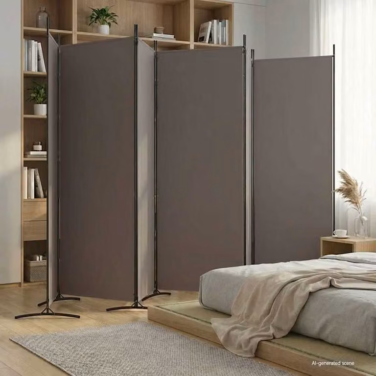 Divisorio a 6 Pannelli vidaXL Antracite in Tessuto L: 520 cm, H: 180 cm