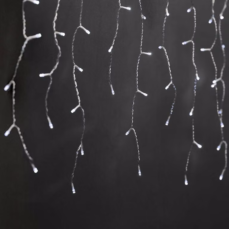 Nedis Ghiaccioli decorativi - 180 LED - Bianco freddo - 5,90 m - Effetti luce: 7 - Alimentazione di rete