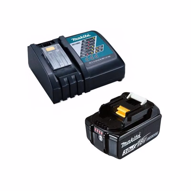 Kit Caricabatteria e Batteria agli Ioni di Litio Makita V.18 Nero 3000 mAh – 2