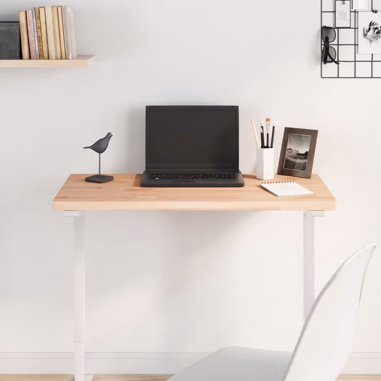 Piano Tavolo Rettangolare in Legno Massello di Faggio vidaXL, Marrone, L 80 cm x P 40 cm x H 2,5 cm