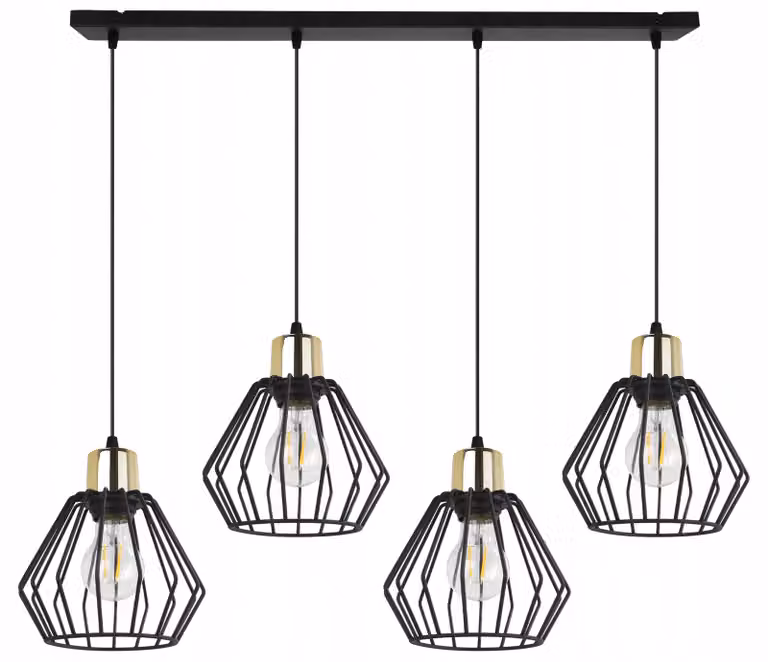 Lampada a sospensione, lampadario da soffitto, paralume in filo metallico, LED
