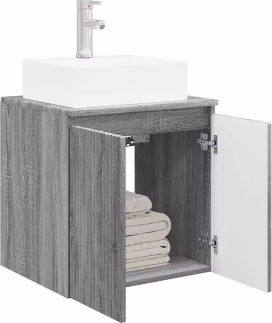 Mobile Lavabo Sonoma Design In Armadio da Parete Grigio L: 49,5 cm, P: 41 cm, H: 62,5 cm