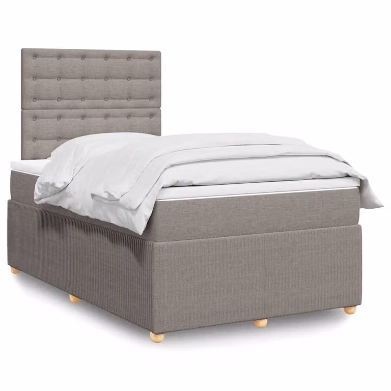 vidaXL Giroletto a Molle Ibrido con Materasso in Tessuto L/P: 120 x 200 cm