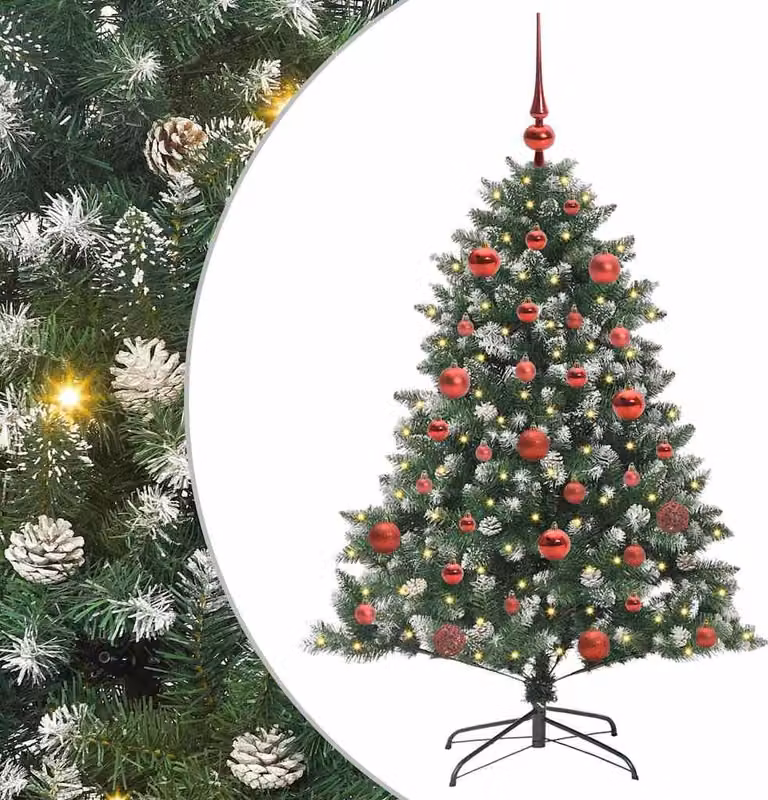 Albero di Natale artificiale con 150 LED Verde 150 cm