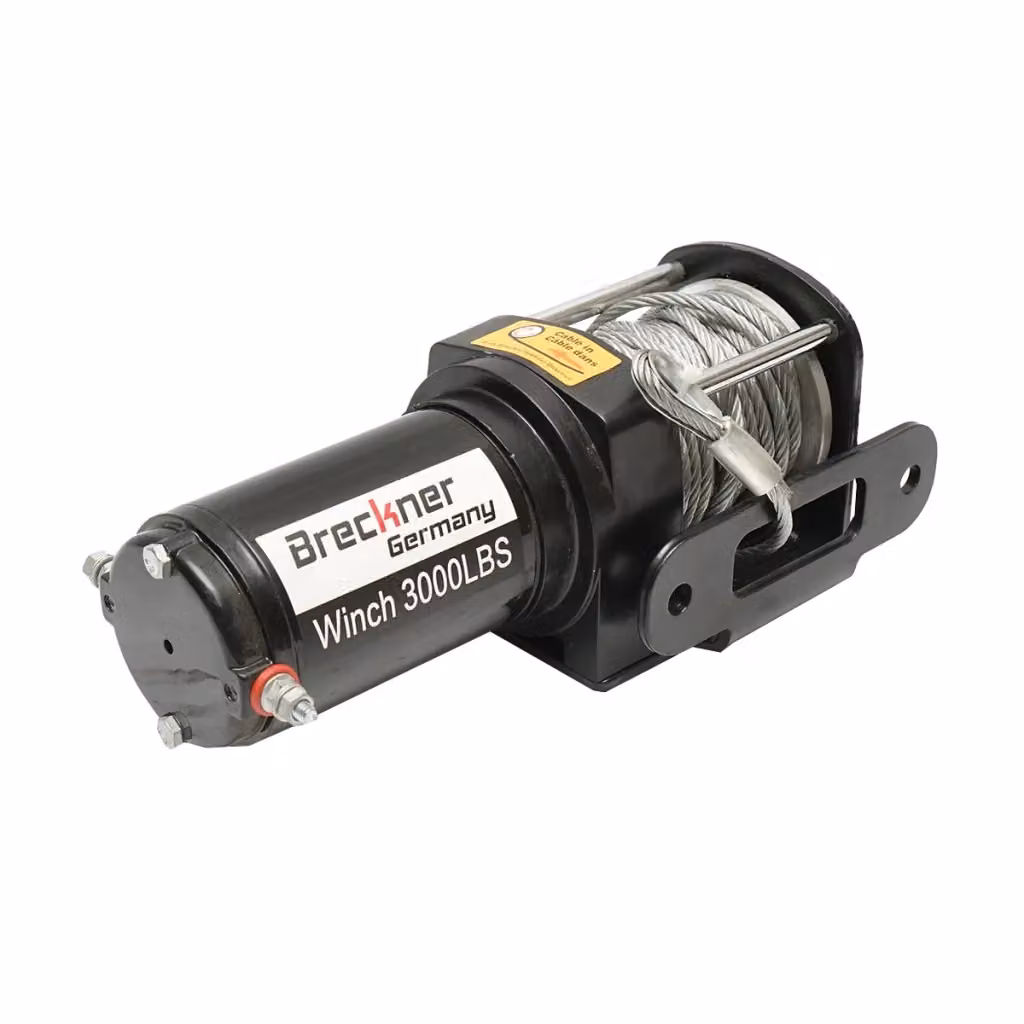 Verricello elettrico Breckner Germany 12V con telecomando, capacità 1,6T, colore nero, lunghezza cavo 9,2m – 2
