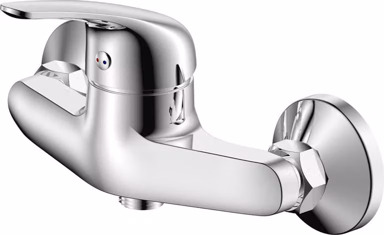 Miscelatore per doccia da parete, cromato, design classico lucido, monocomando