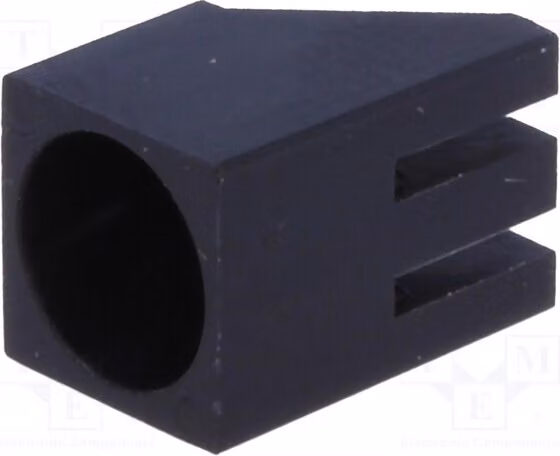 10 alloggiamenti LED angolati, con attacchi da 5 mm, colore nero, altezza: 6 mm, basette conformi a UL94V-2