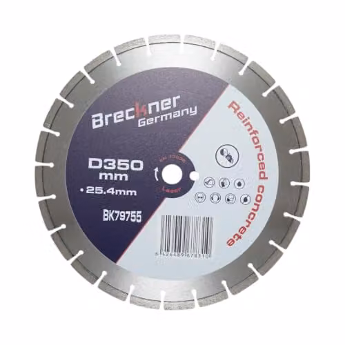 Disco diamantato segmentato 350x25,4 mm, segmento 10 mm per cemento