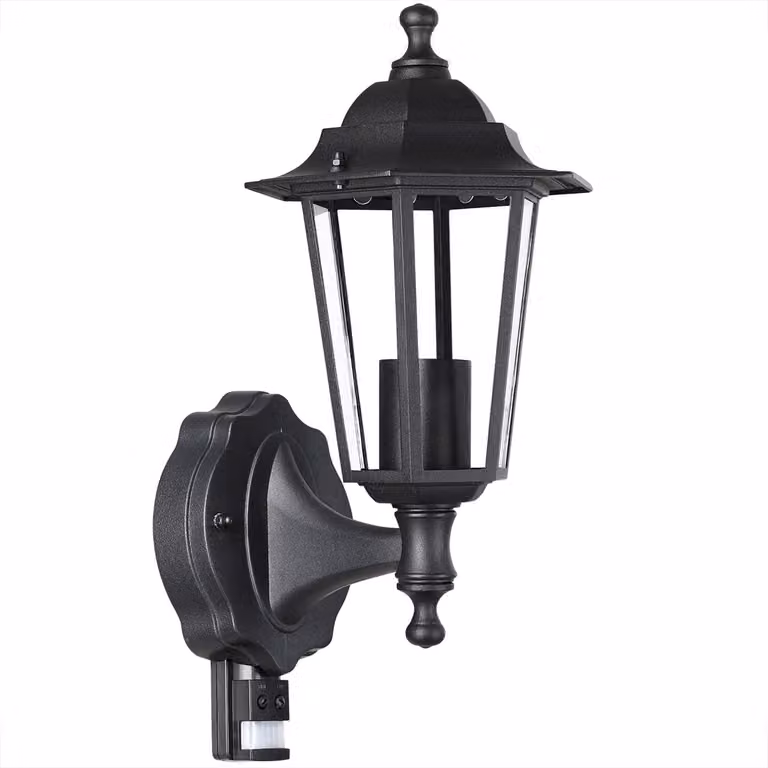 Lampada da parete per esterni con sensore di movimento, IP44, antracite