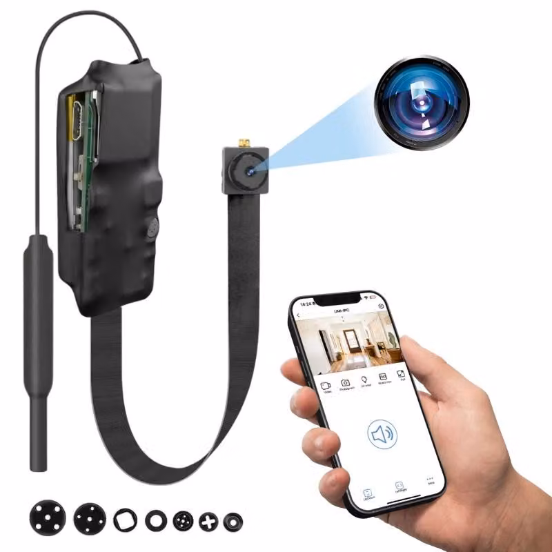 Mini modulo camera iUni IP75, Wi-Fi, slot scheda microSD, visualizzazione in diretta sul telefono