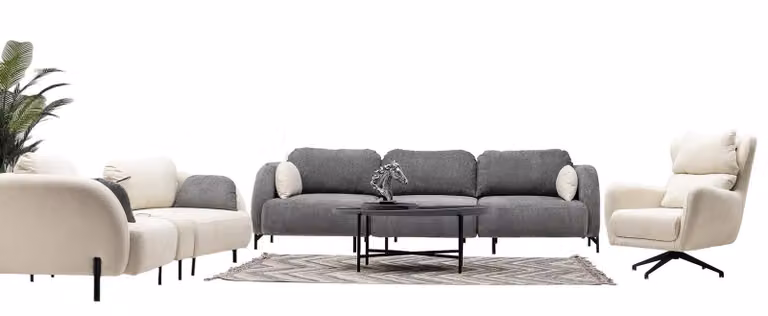 Sofa Set Wohnzimmergarnitur Garnitur Polstergruppe Couch Sofagarnitur 4+2,50+1