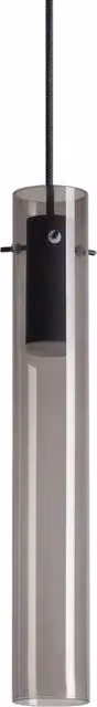 Lampada A Sospensione Flam Ideal Lux Colore Grigio con Vetro e Metallo, LED 10W, Luce Calda 3000K, Dimmerabile