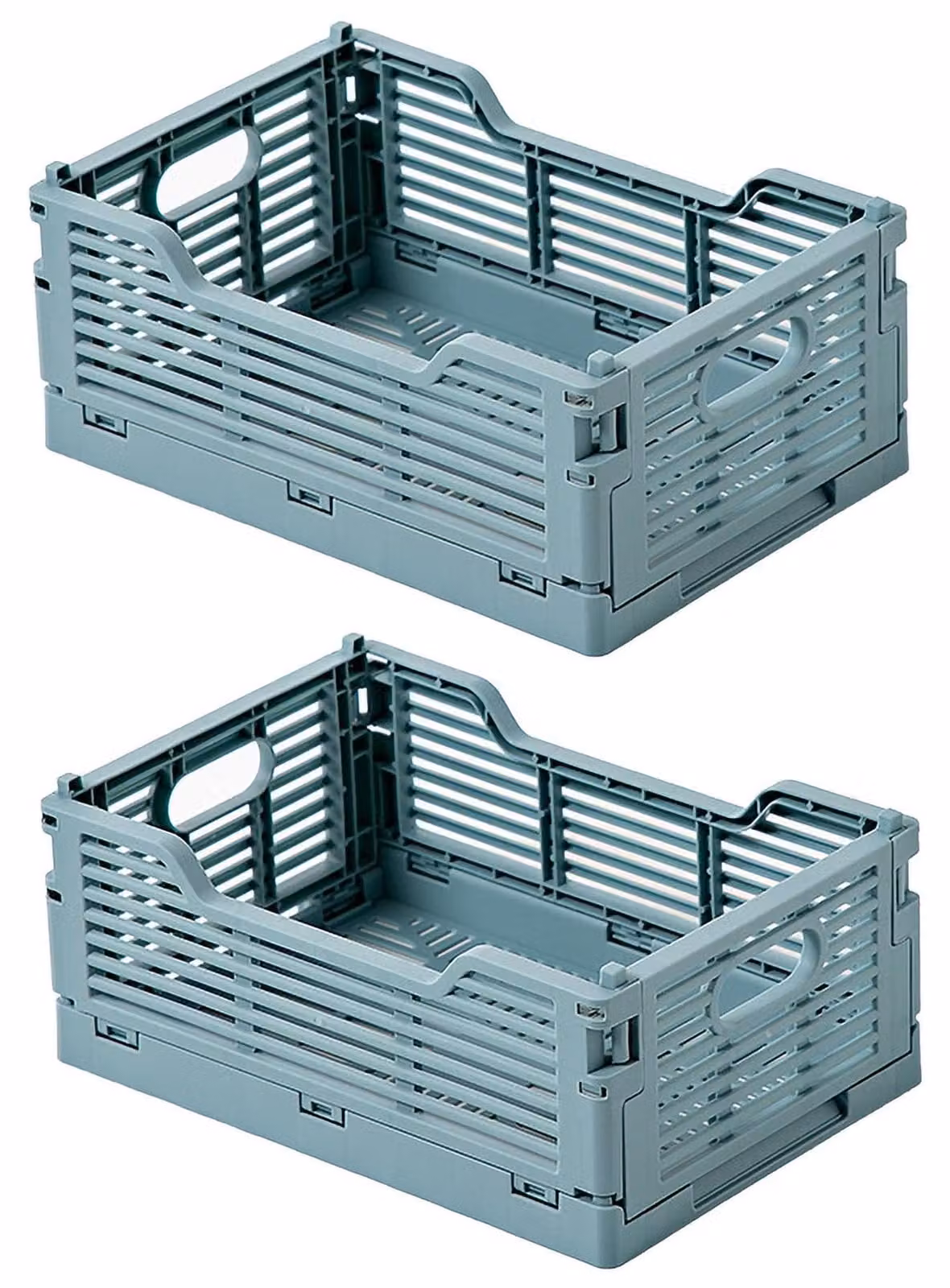 Set di 2 contenitori pieghevoli, colore blu